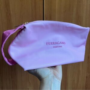 Salvatore Ferragamo Parfums Pink Cosmetic Toiletry Pouch